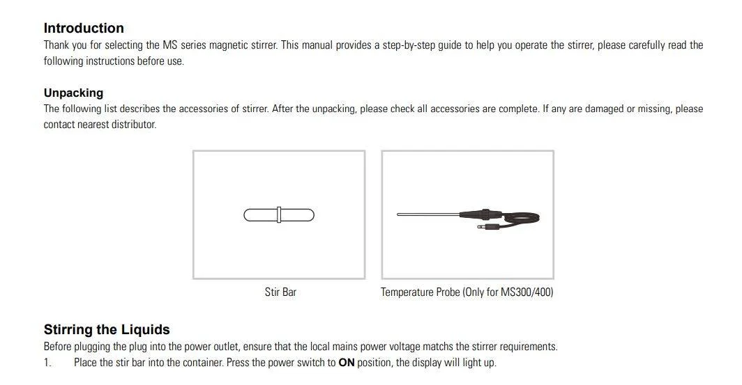 MS200 Magnetic Stirrer