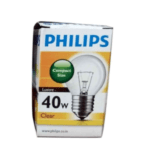 40W Filament Round Incandescent A Bulb Thread Type Philips