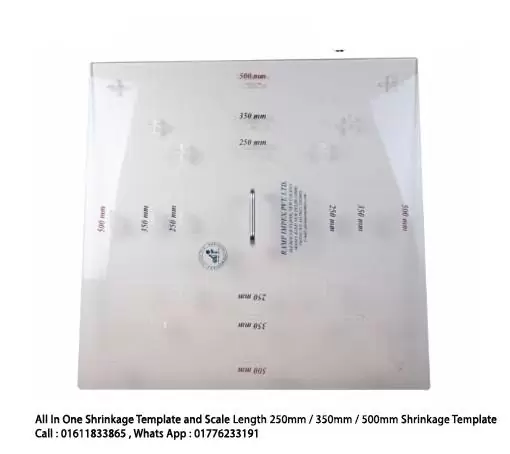 All In One Shrinkage Template and Scale Length 250mm / 350mm / 500mm Shrinkage Template