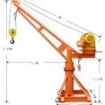 Construction Cranes Mini 1 Ton 30 meter rope bd