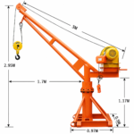 Construction Cranes Mini 1 Ton 30 meter rope bd