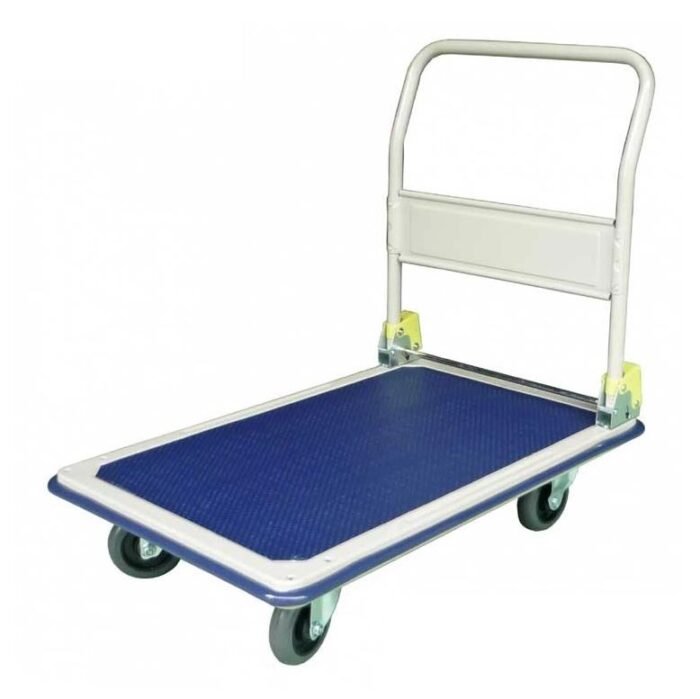 300KG FOLDABLE TROLLEY Name Details Model Brand SUJA GLOBAL Origin Singapore Capacity 300kg Self-weight 9KG Body size 84 X 72 X 48CM Type Hand Push Tool Cart Tool cart type Handling Foldable Trolley Material Steel