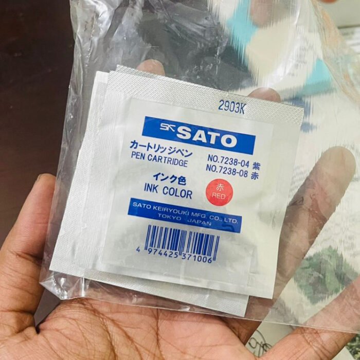 Sato Pen Cartridge Red Color