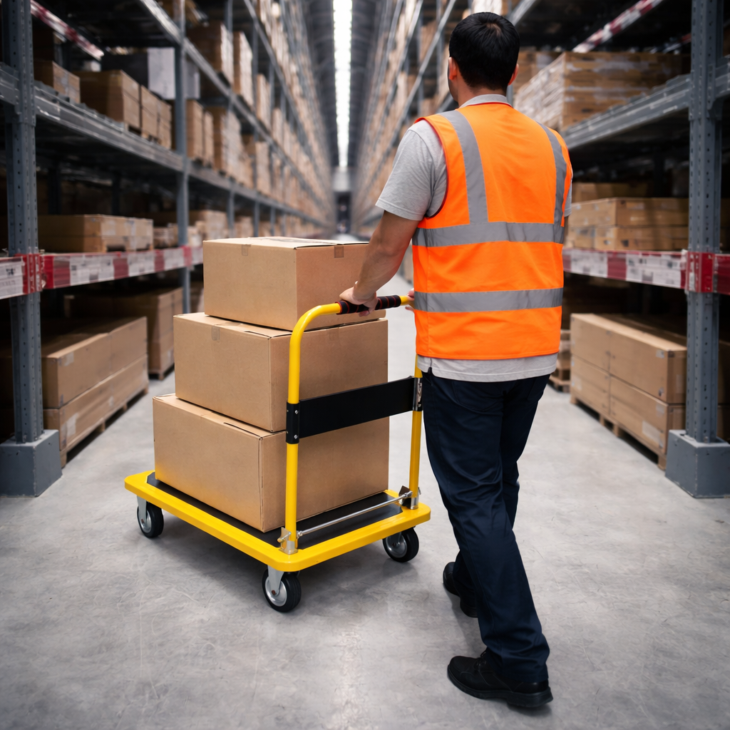 500kg folding trolley ms body trolley 500kg