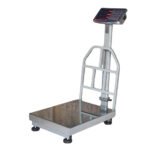 Weighing Capacity: 200 kg Minimum Weight: 400 g Division (Resolution): 20 g Platform Size: (19.5 × 15.5) Inch Floor to Platform Height: 4.4" Mounting Type: Foldable Monitor Stand Power Supply: 4V / 1.3A Machine Height: 34.5" Bumper Dimensions: Height: 20.5" Width: 19" Platform Material: Stainless Steel (SS) Top Plate, 0.5 mm Load Cell Capacity: 350 kg Self Weight : 8.5 KG Indicator : Type SS Back Display : YES Rechargeable battery operation supported Charging Cable Length: 48 Inch