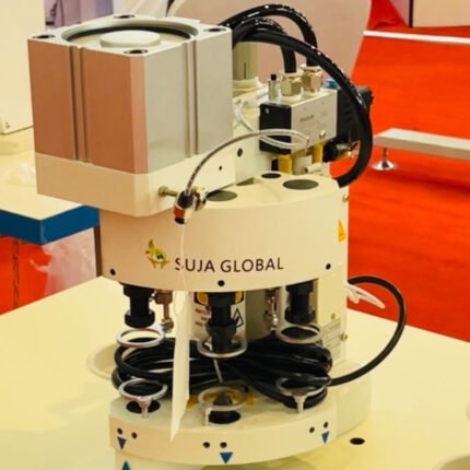 Pneumatic 3-Head Button Attaching Machine