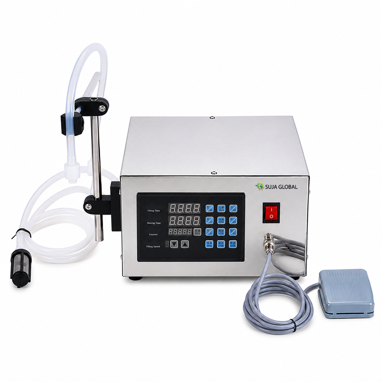 Digital Control Liquid Filling Machine SG-180 (2ml-1000ml) – Manual & Automatic Bottle Filler for Water, Juice, Milk, Oil, Perfume, Essential Oils, Beverages, Low Viscosity Liquids