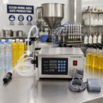 Digital Control Liquid Filling Machine SG-180 BD (2ml-1000ml) – Manual & Automatic Bottle Filler for Water, Juice, Milk, Oil, Perfume, Essential Oils, Beverages, Low Viscosity Liquids