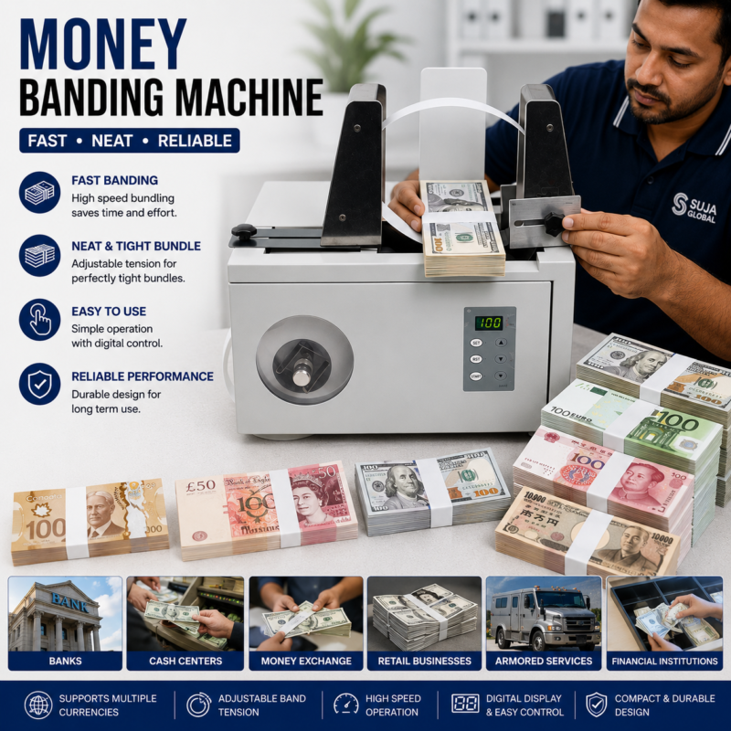 Money Strapping Machine Cash Bundling Strapping Machine