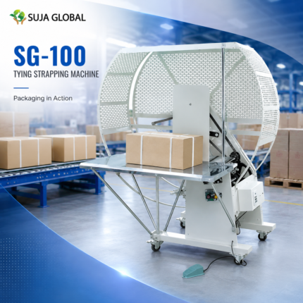PE Tying Carton Box Bundling Machine 100 Type Corrugated Box Semi Auto Strapping/Tying/Bunding Machine