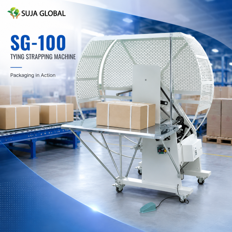 PE Tying Carton Box Bundling Machine 100 Type Corrugated Box Semi Auto Strapping/Tying/Bunding Machine